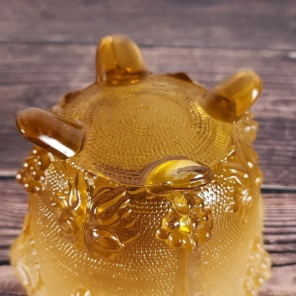 Vintage footed candy dish with lid - Picture 11 of 16